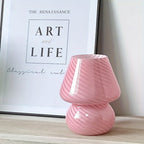 USB Adjustable Table Lamp - Murano-Inspired Glass Mushroom Design