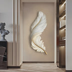 Feather-Pattern Metal Remote-Dimmable LED Wall Lamp