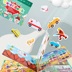 Busy Book Montessori-Inspired Laminated Travel-Friendly