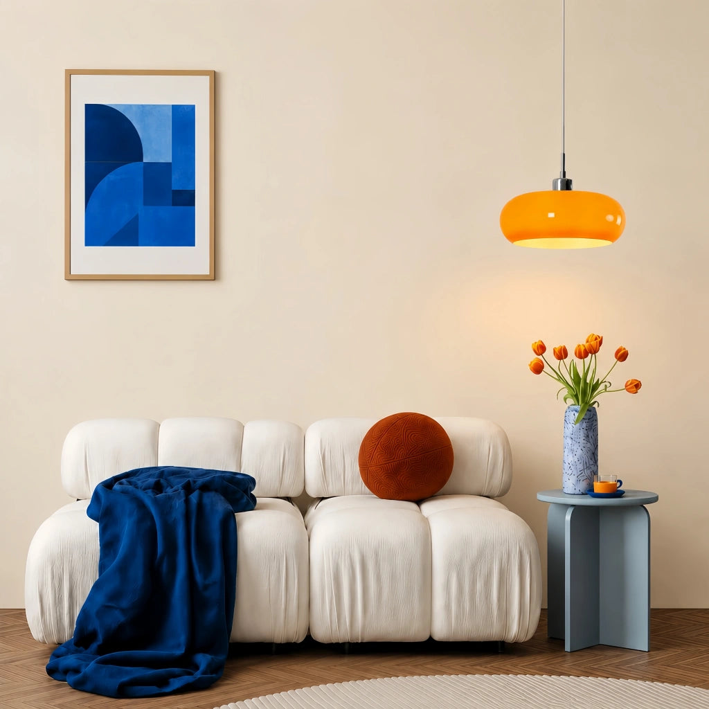 Geometric Transparent Glass Pendant Light (E27 Compatible)