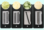 Vegetable Cutter Stainless Steel Blades & Rotating Drain Basket