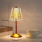 USB Rechargeable Table Lamp with Crystal Design
