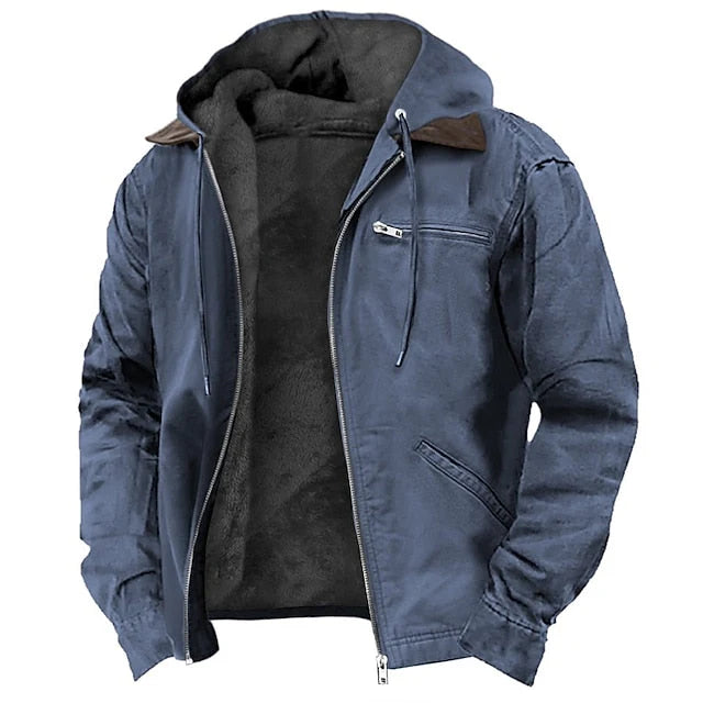 Men's Outdoor Jacket Windproof Full-Zip Breathable Lining