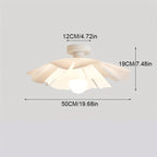 Modern Flower Design Semi-Flush Ceiling Light in Rose Petal Style
