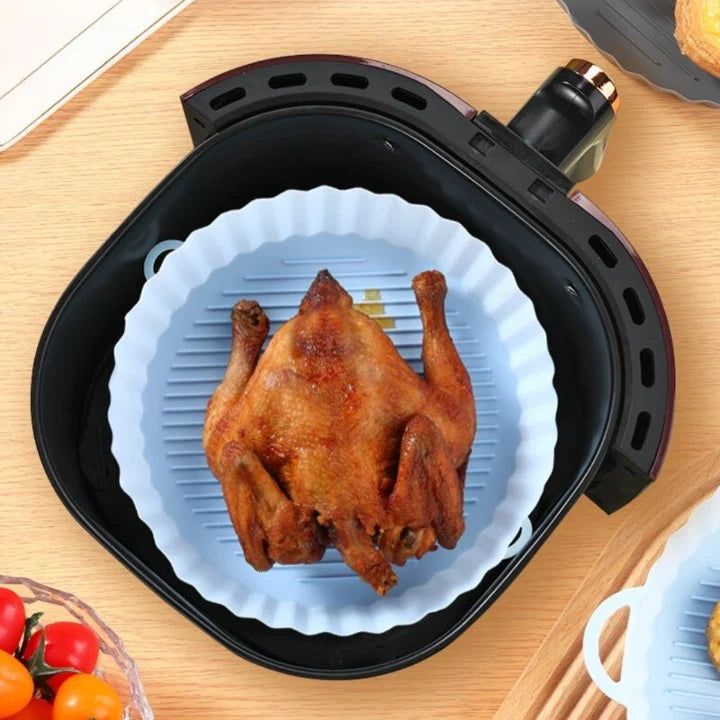 Air Fryer Basket Food-Grade Silicone Heat-Resistant Dishwasher Safe