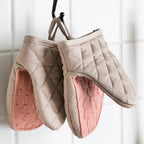 Oven Mitt Heat-Resistant Silicone & Non-Slip Fish Scale Cotton-Lined