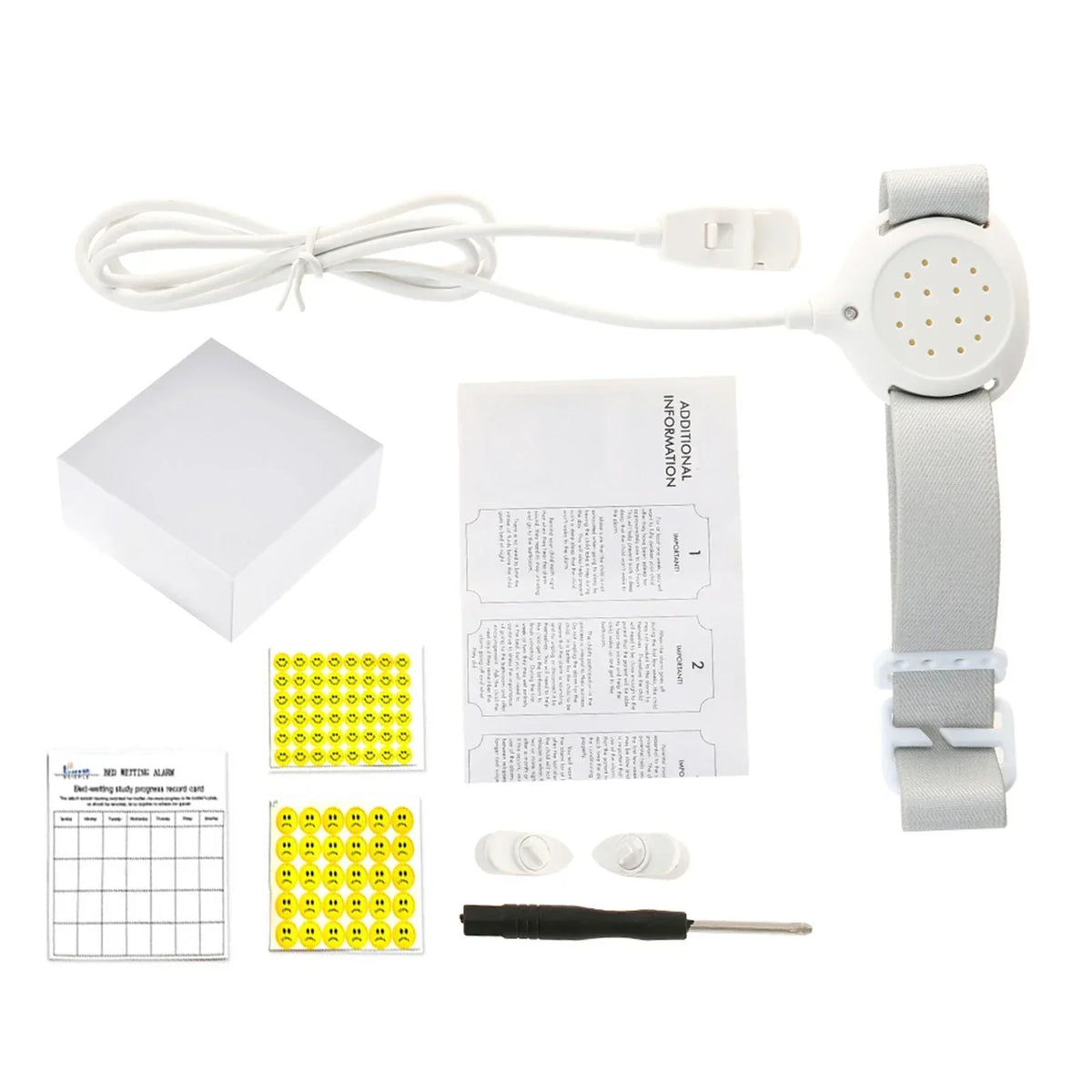 Bedwetting Alarm Wireless Rechargeable Adjustable Sound & Vibration