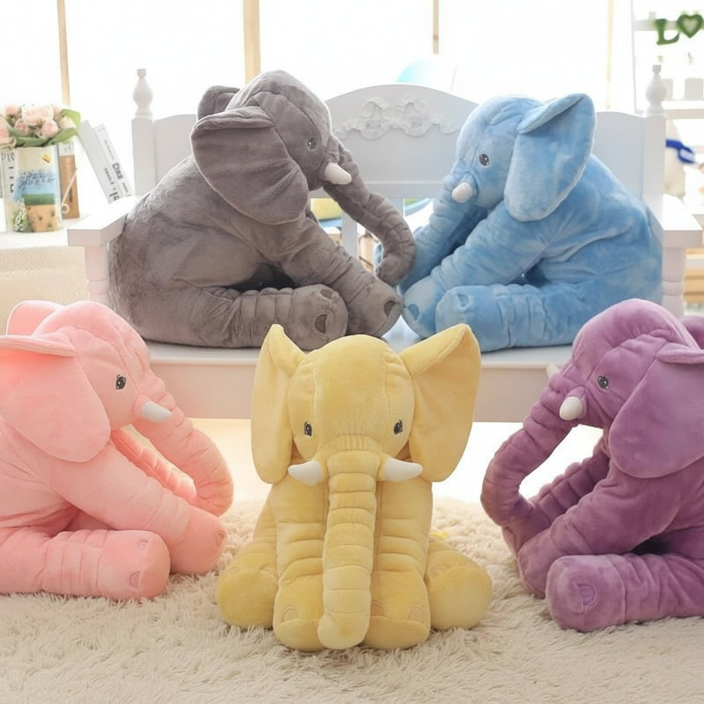 Cuddly Plush Elephant Pillow Toy – Soft Comfort for Babies