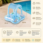 Infant Swim Float featuring Sunshade and Ocean Theme