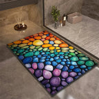 Pebble Stone Print Bath Mat for Bathroom Decor