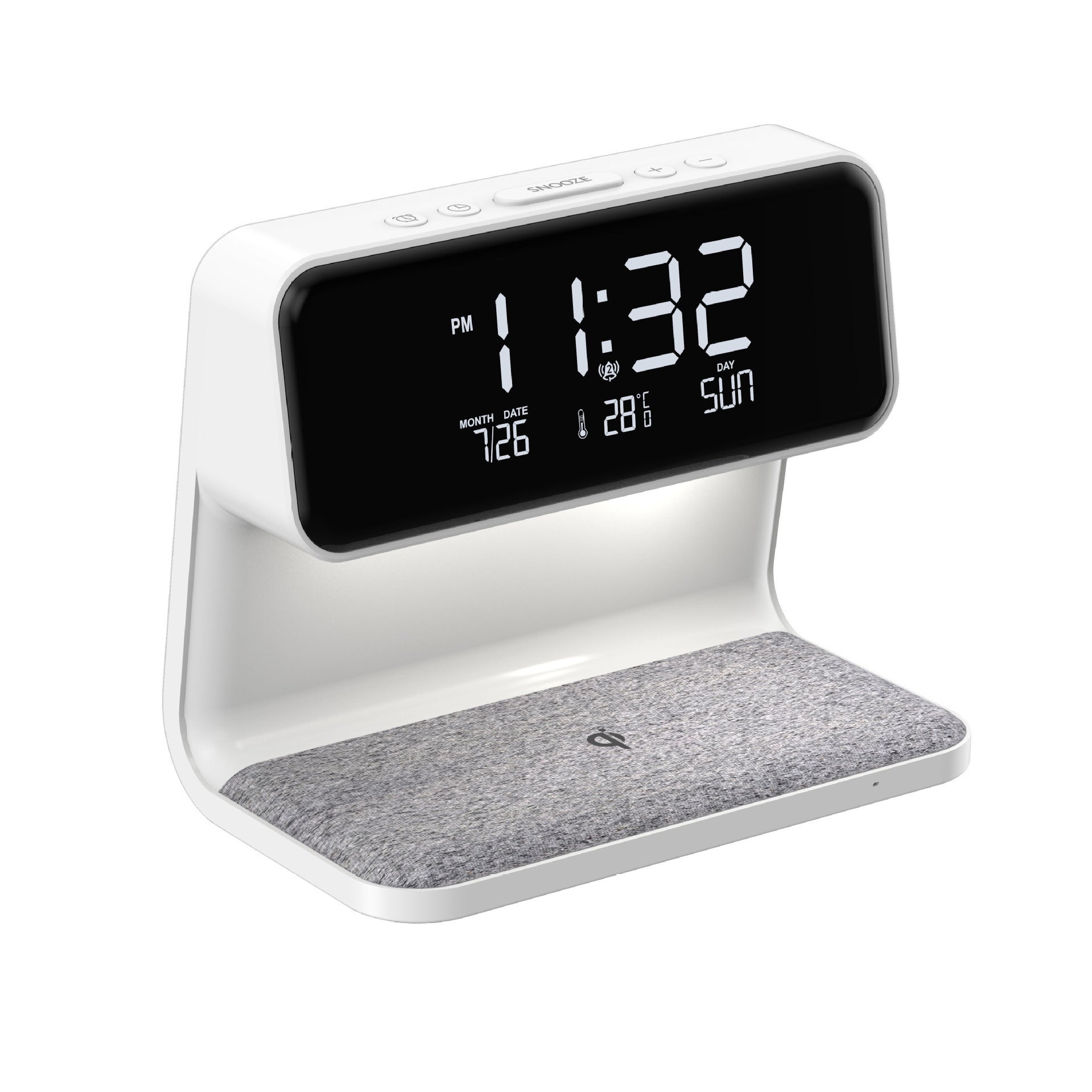 3-in-1 Touch Lamp with Alarm Clock and Wireless Charging Station