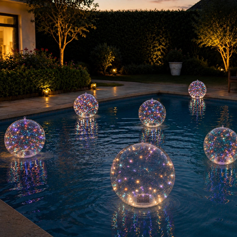 Solar-Powered Floating Multicolor Lamp (Remote Control)