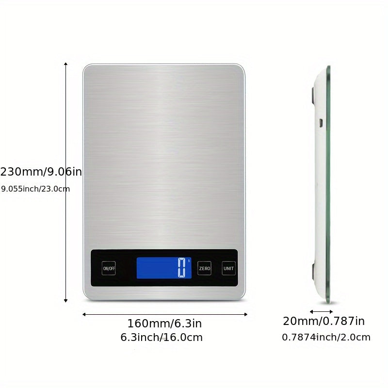 Precision Food Weighing Scale - USB Rechargeable 15kg Digital Kitchen Scale