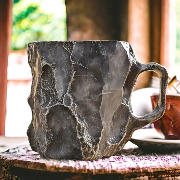 Microwave-Safe Coffee Cup with Insulation and Textured Design