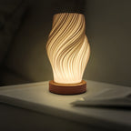 Minimalist Dimmable LED Table Lamp – Modern Swirl Design for Bedside & Desk