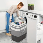 Laundry Hamper 75L Collapsible Polyester With Handles