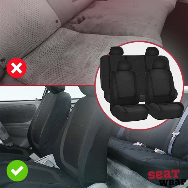 Car Seat Covers Universal Fit Quilted Polyester Machine Washable