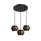 Travertine-Look Cylindrical Pendant Light (E27 Socket)