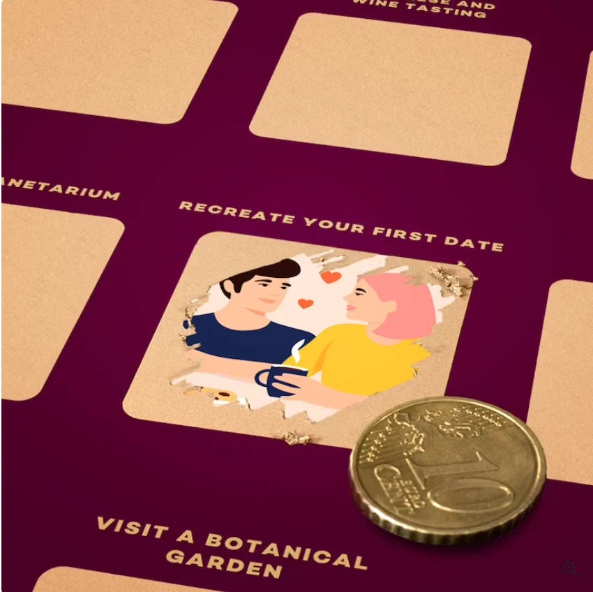 Scratch-Off Date Calendar 100 Date Ideas Glossy Paper