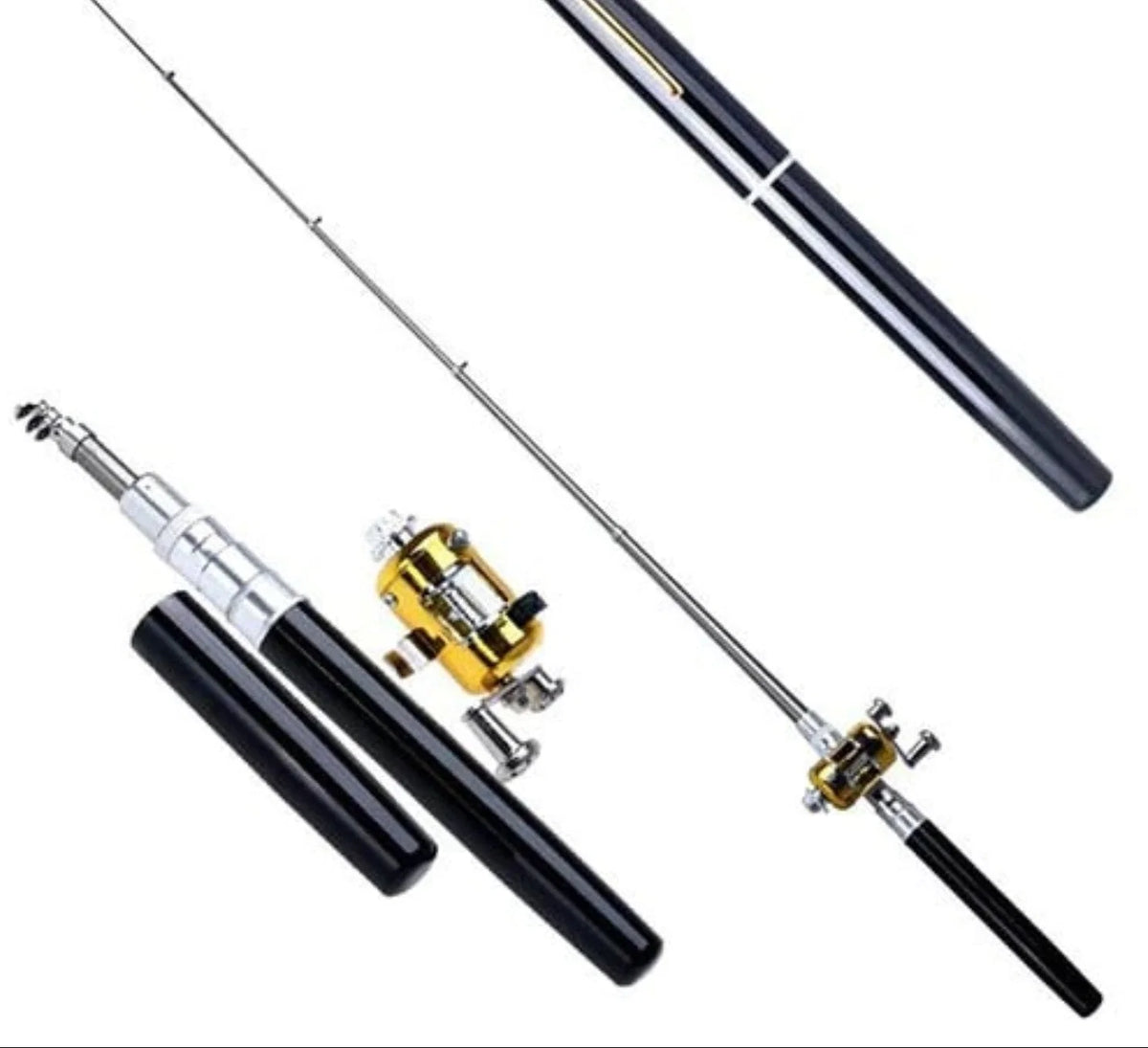 Telescopic Fishing Rod Pocket Sized Corrosion Resistant Aluminum Alloy
