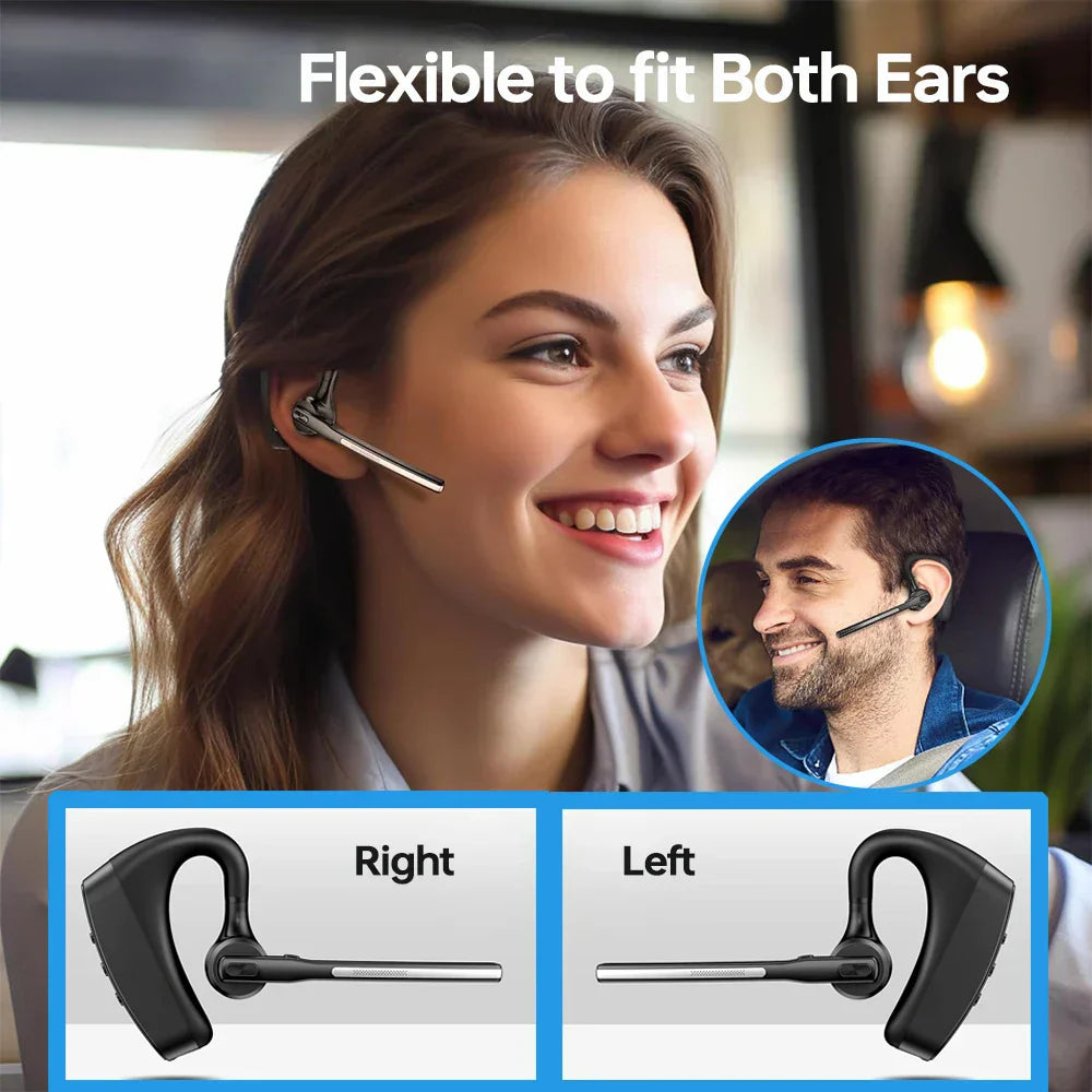 Bluetooth Headset Dual Microphones ENC Noise-Cancelling