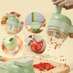 Food Chopper Cordless 4-in-1 Self-Cleaning