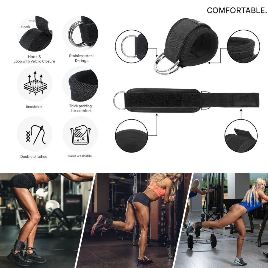Resistance Bands For Glutes & Legs Adjustable Levels