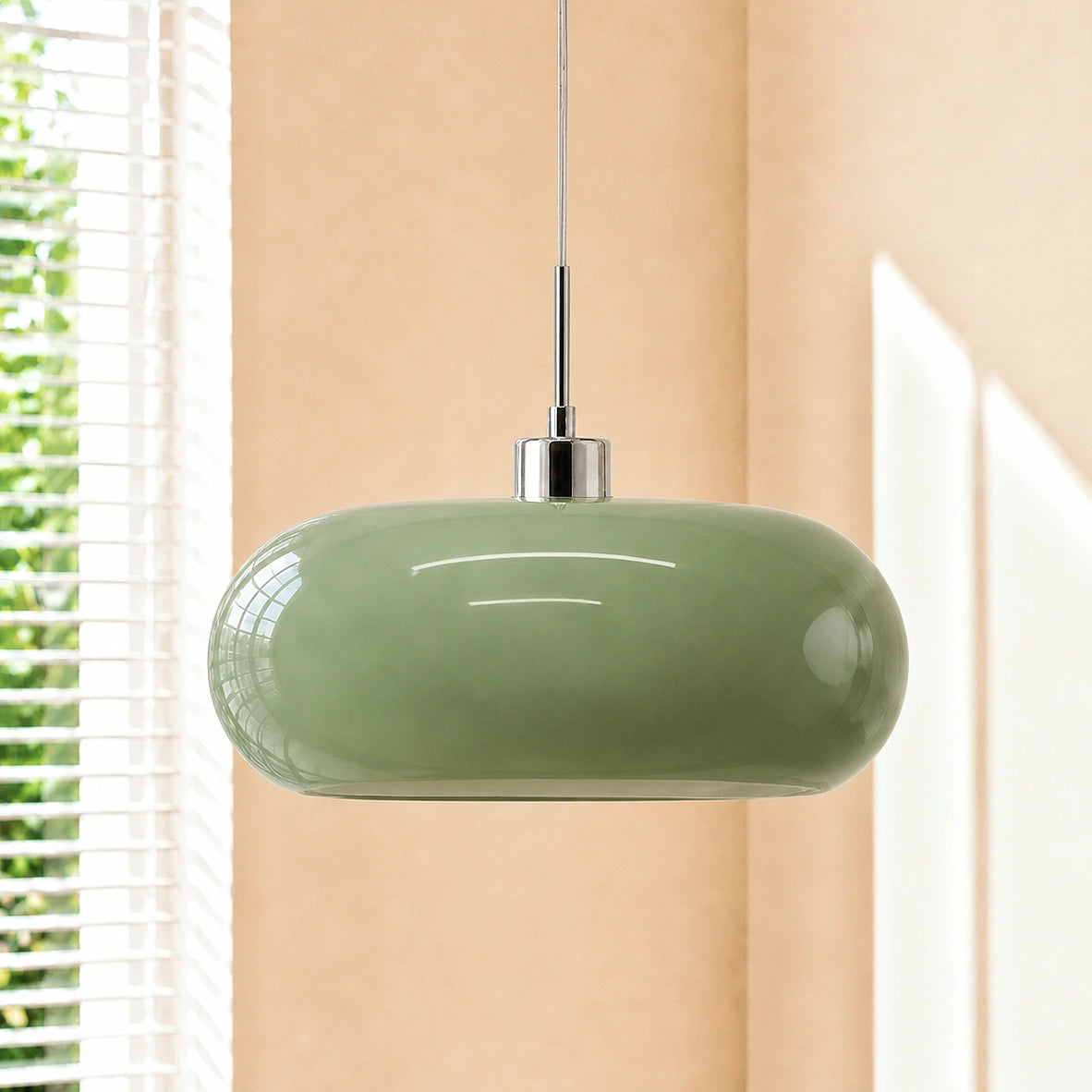 Geometric Transparent Glass Pendant Light (E27 Compatible)