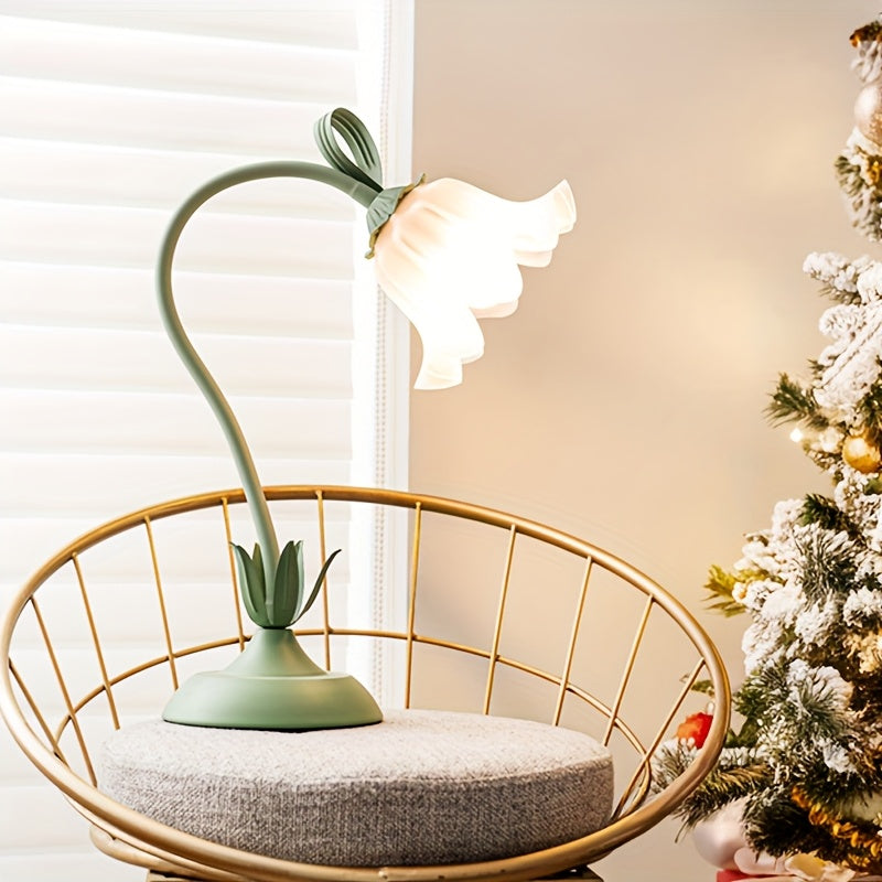 USB Powered Table Lamp with Floral Design