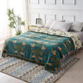 Reversible Bird Pattern Throw Blanket – Scandinavian Design