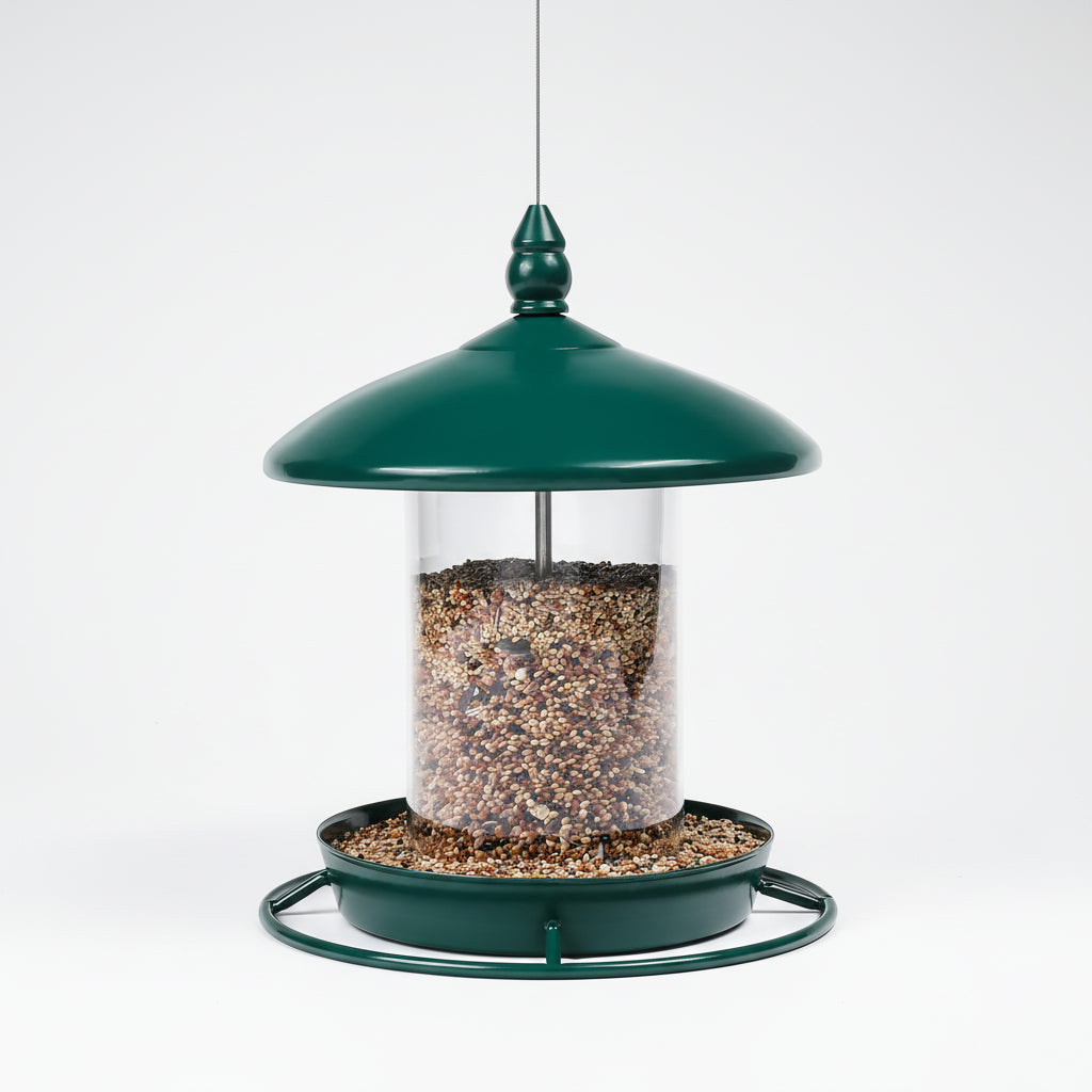 360-Degree Perch Metal Bird Feeder for Simple Refilling and Cleaning
