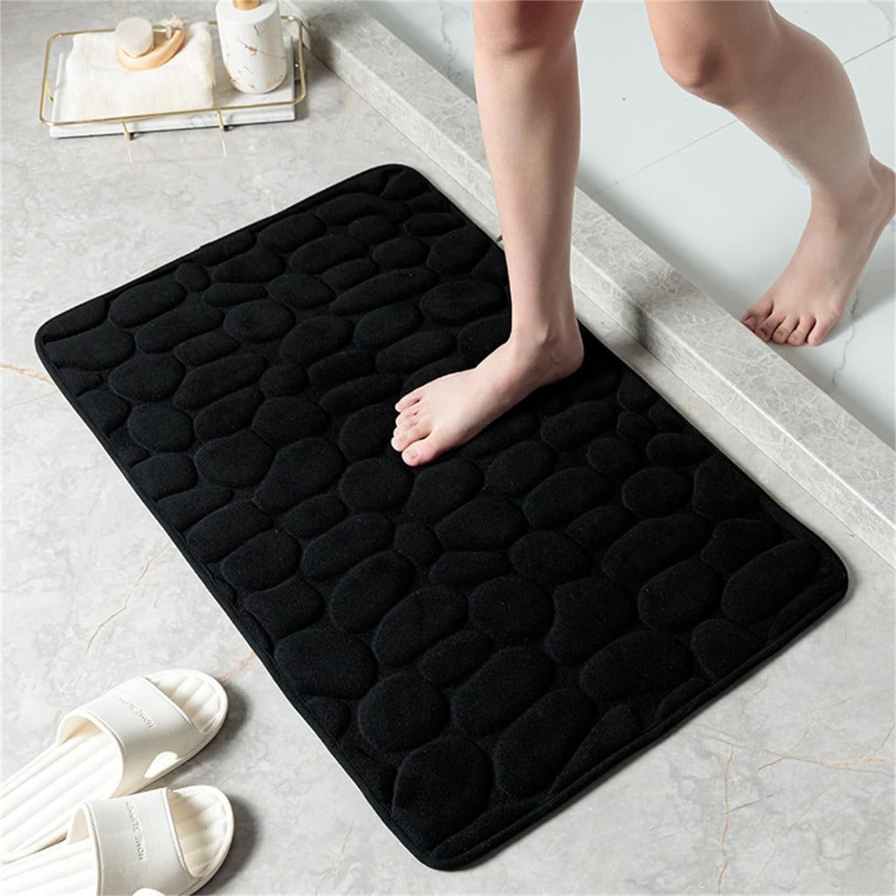 Memory Foam Bath Mat with Pebble Texture