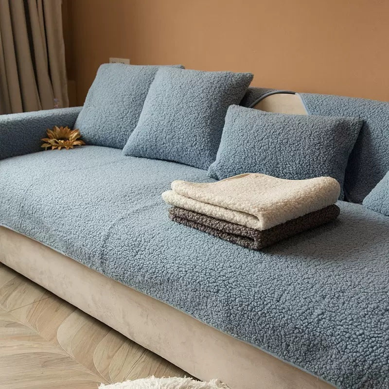 Teddy Sherpa Couch Protector – Soft and Cozy Cover