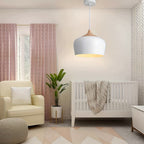 Scandinavian Style Pendant Lamp | Iron and Wood Texture Design
