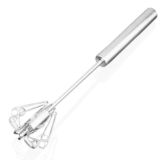 Handheld Egg Whisk Semi-Automatic Stainless Steel Dishwasher Safe
