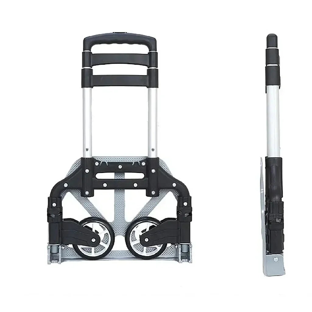 Folding Hand Truck Aluminum 165 Lb Capacity Quiet Wheels