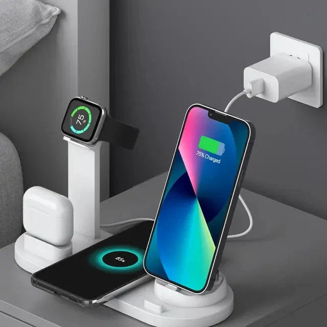 Wireless Charging Station 3-in-1 Fast Charging USB-C