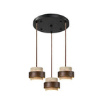 Travertine-Look Cylindrical Pendant Light (E27 Socket)