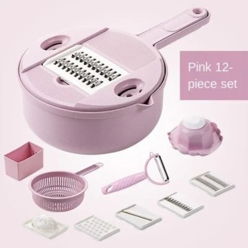 Vegetable Slicer 12-in-1 Stainless Steel Blades