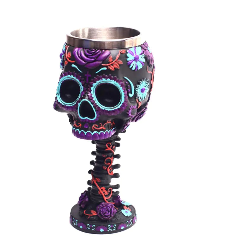 Gothic Skull Stainless Steel Wine Goblet