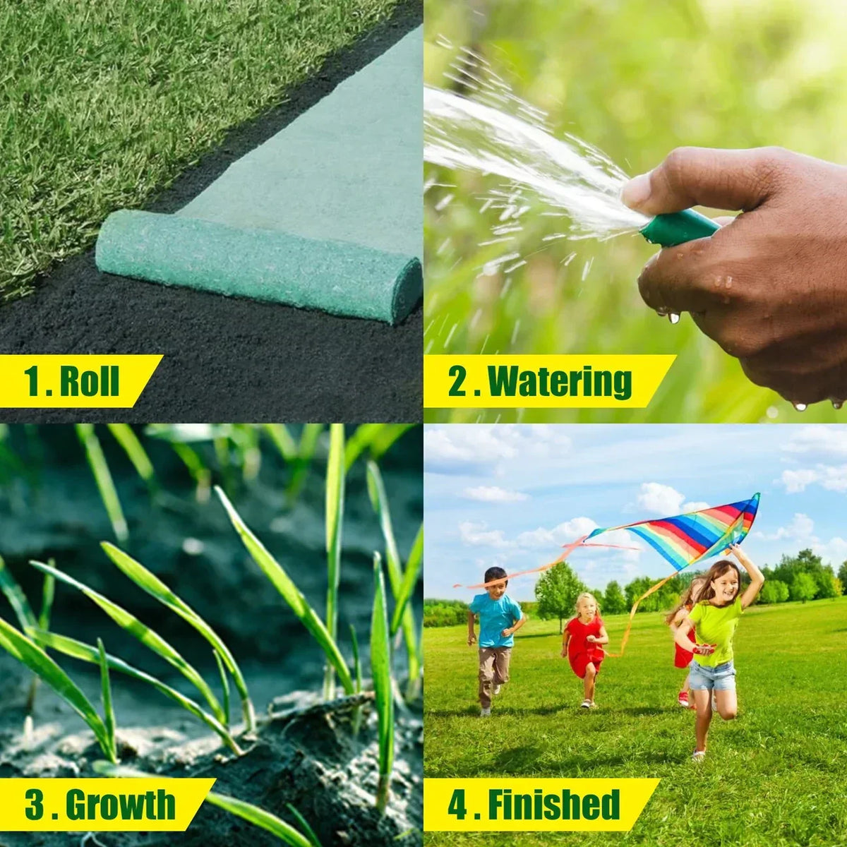 Grass Seed Mat Biodegradable Self-Adhesive Seed & Fertilizer