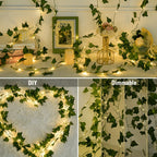 Solar-Powered Ivy Leaf String Lights (7 m)