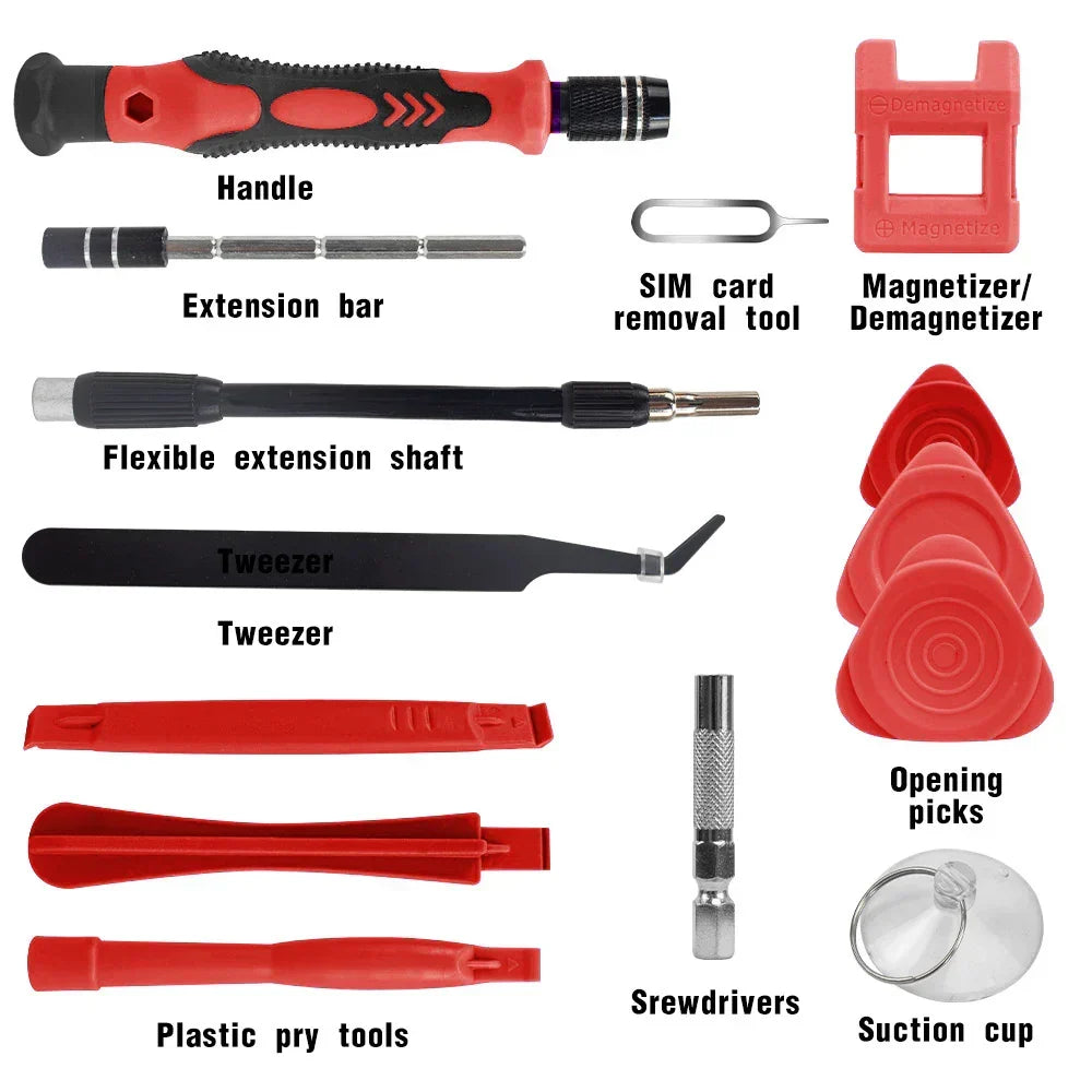 Precision Screwdriver Set 115 Pieces Magnetic Stainless Steel