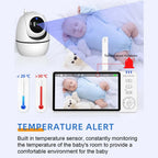 Baby Monitor 5-Inch HD Pan & Tilt Two-Way Talk