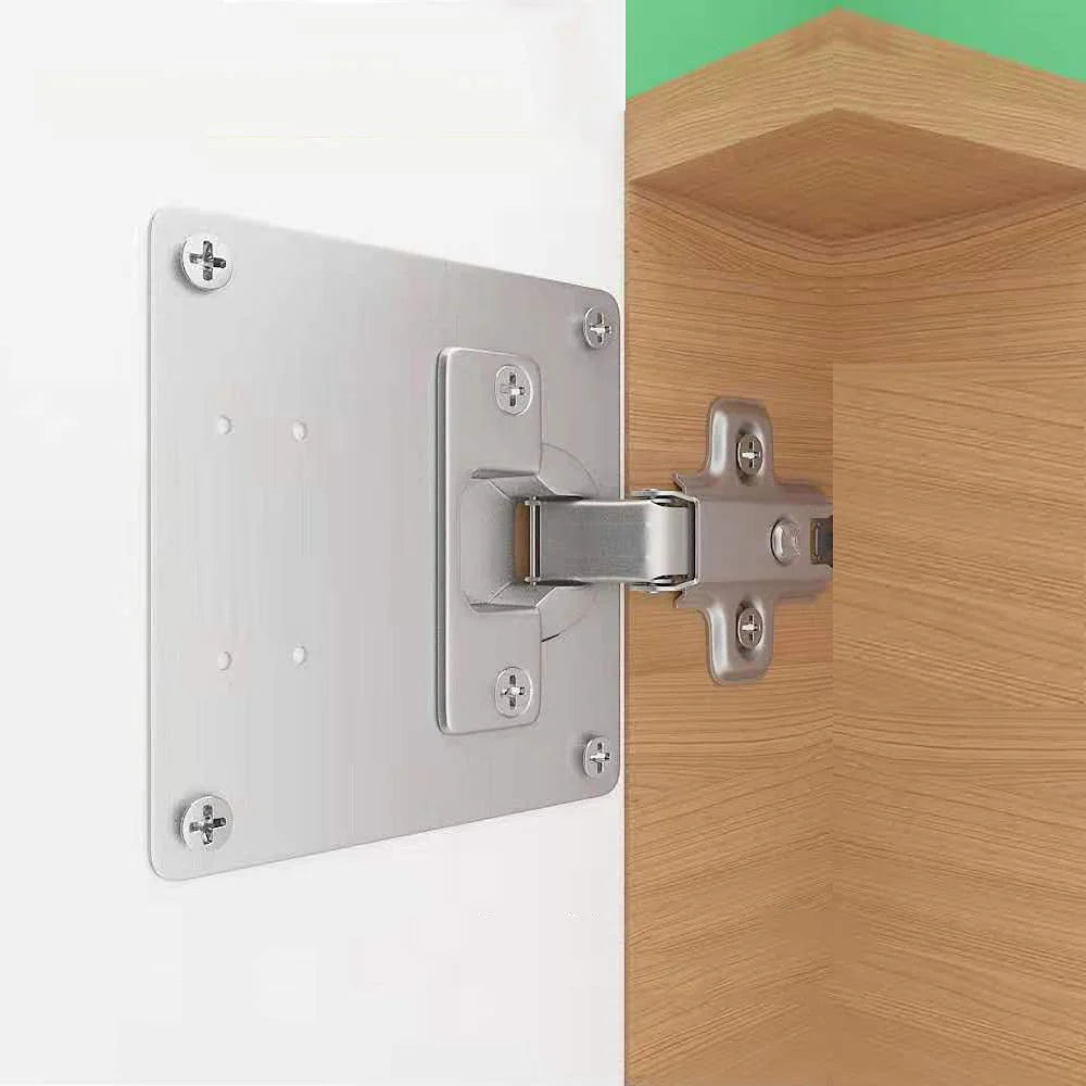 Cabinet Hinge Mounting Plate Stainless Steel Brushed Finish