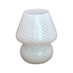 USB Adjustable Table Lamp - Murano-Inspired Glass Mushroom Design