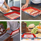 Food Storage Tray Airtight Foil Lid Stackable