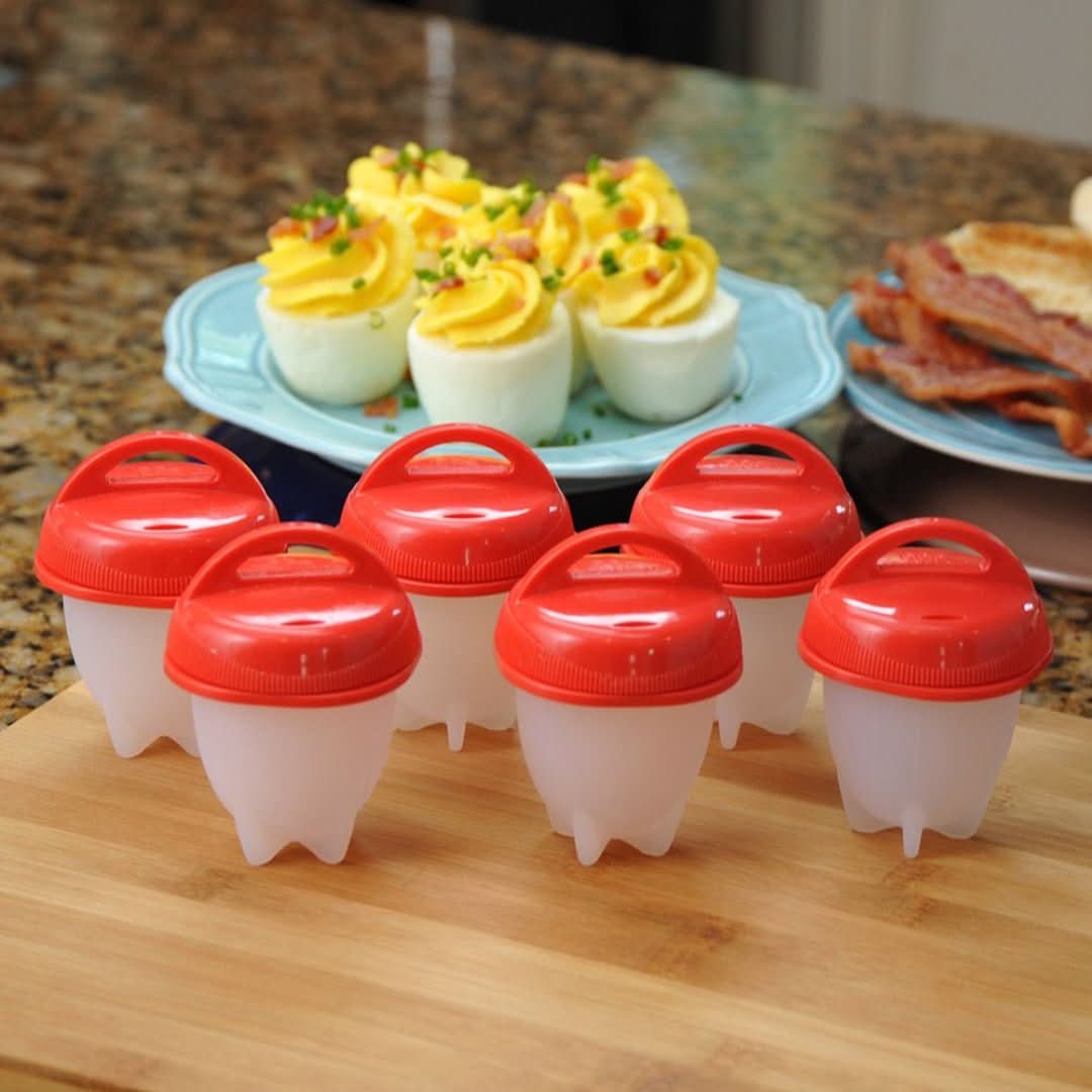 Egg Cooker Set Pour-In BPA-Free Silicone Dishwasher Safe