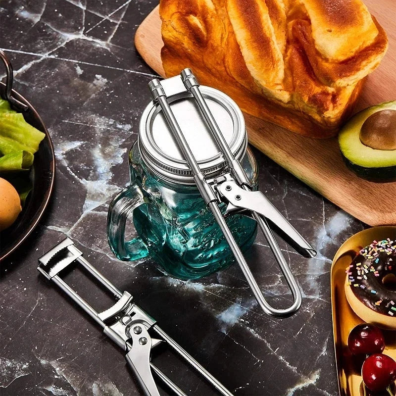 Jar Opener Stainless Steel Adjustable Jaw & Non-Slip Grip
