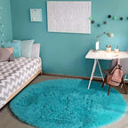 Round Fluffy Rug Ultra-Soft Polyester Non-Slip & Machine Washable
